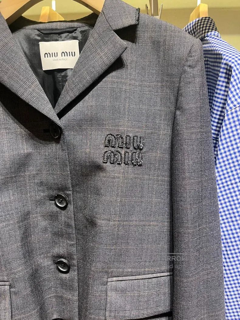Miu Miu Miu Miu 40 Light denim blue suit jacket Size L / US 10 / IT 46 - 3 Thumbnail