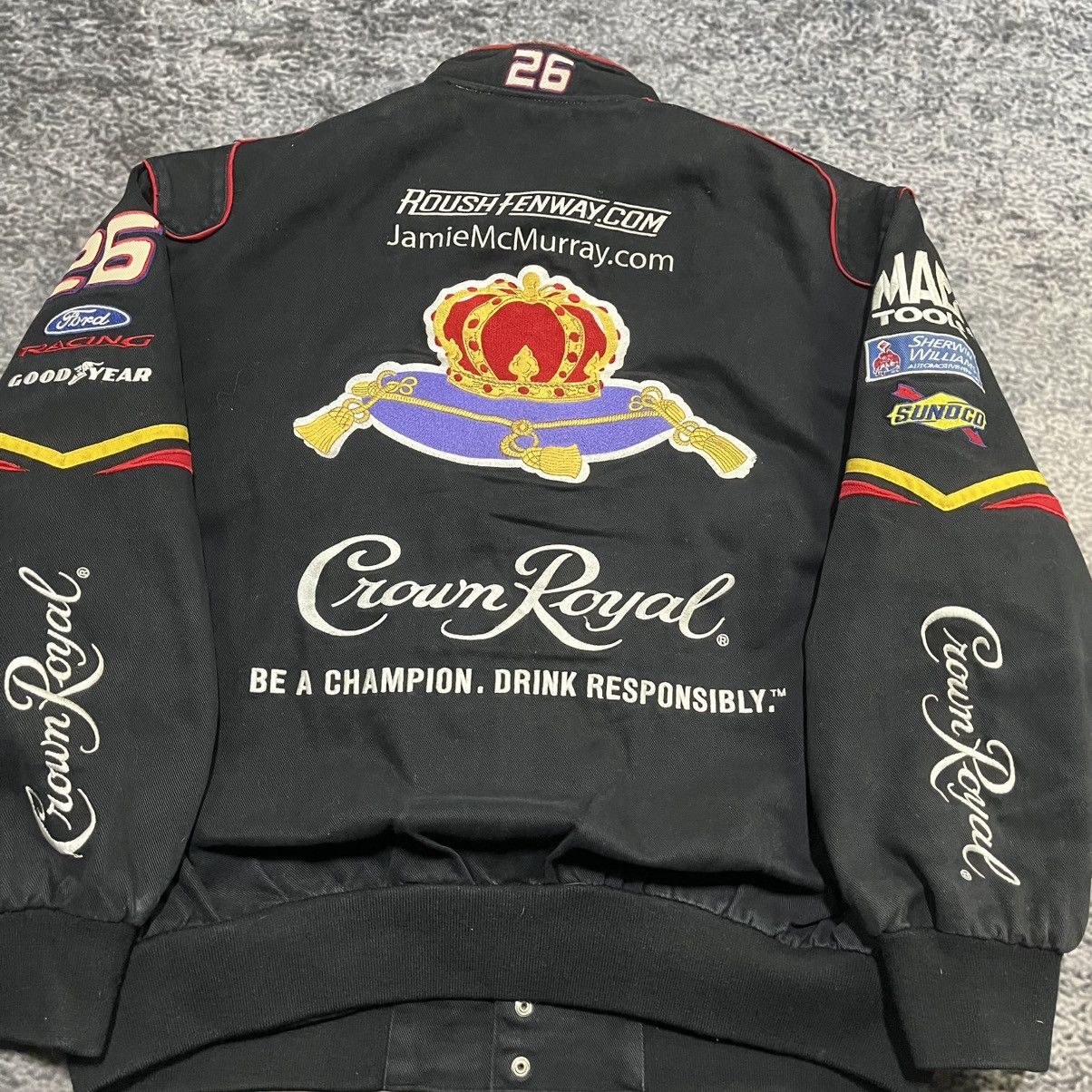 JH Design VINTAGE CROWN ROYAL JH DESIGN RACING JACKET 90s BLACK XL Size US XL / EU 56 / 4 - 11 Thumbnail