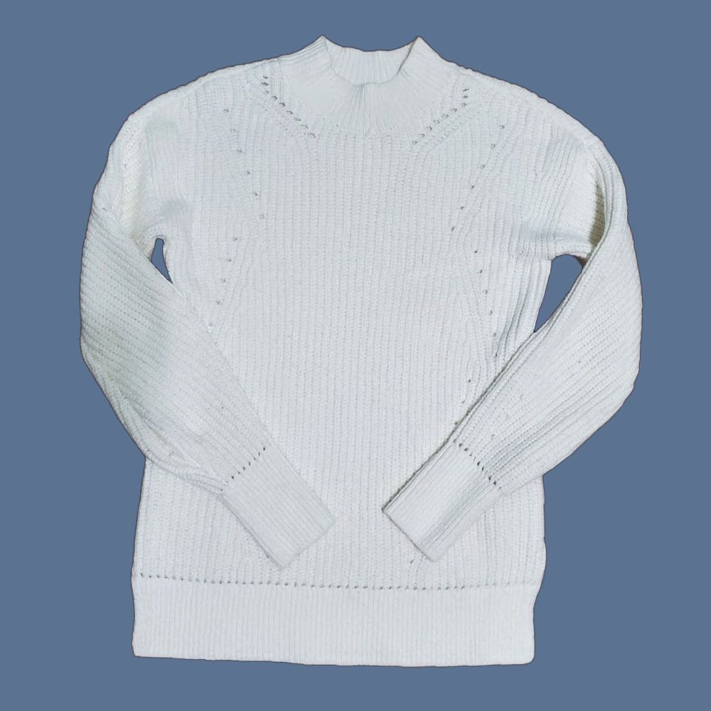 Abercrombie & Fitch Abercrombie & Fitch Sweater White Chunky Knit Pullover Womens Size Small Size S / US 4 / IT 40 - 1 Thumbnail