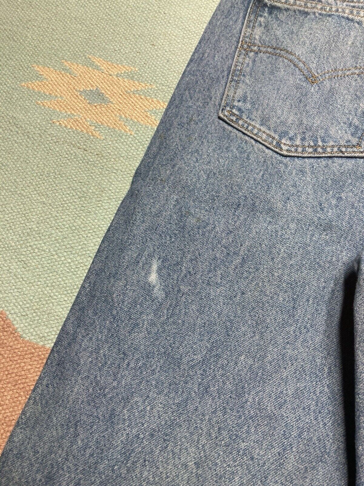 Levi's × Vintage Levi’s 505 jeans orange tab straight leg regular fit 35x33 Size US 35 - 3 Thumbnail