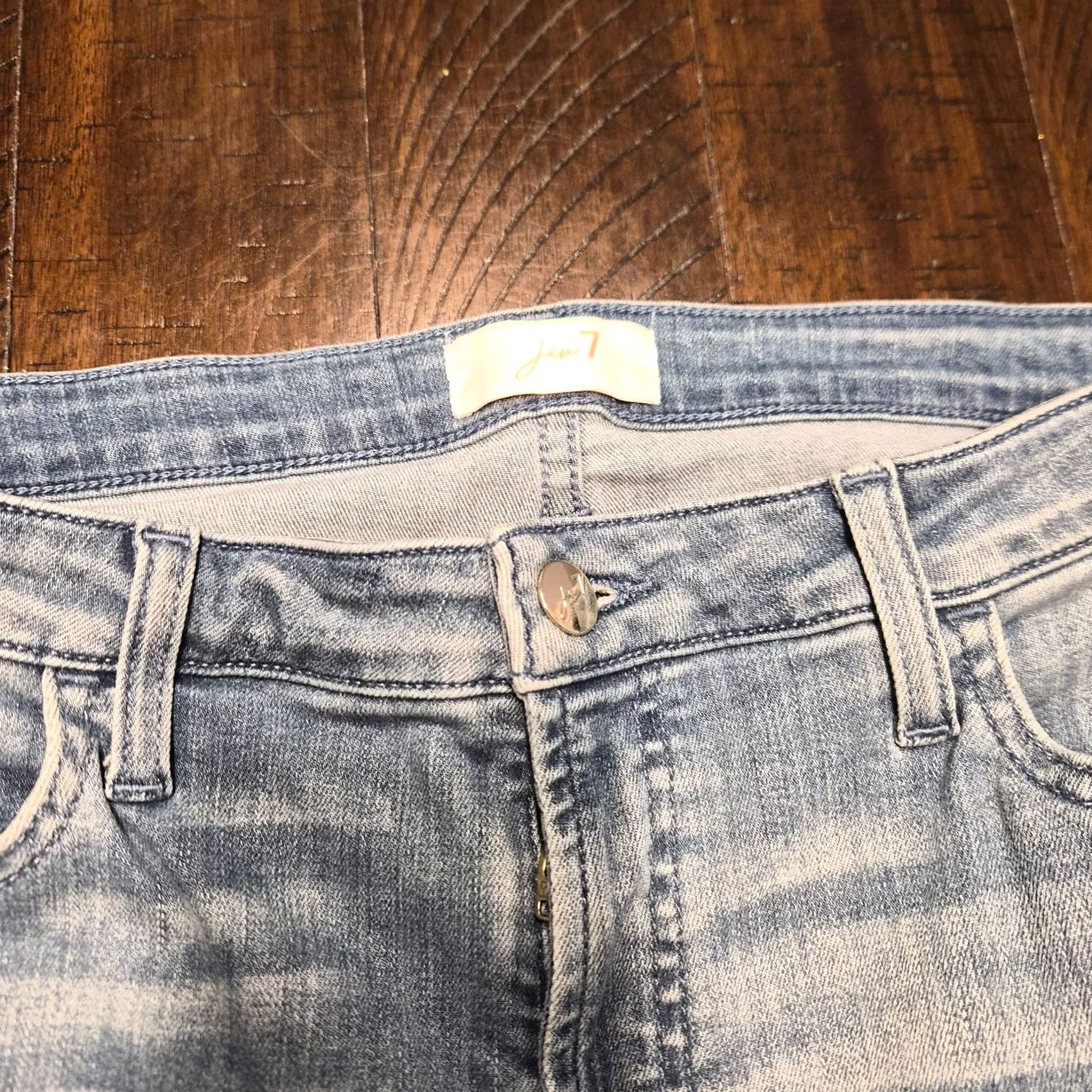 7 For All Mankind 7 For All Mankind Womens Jeans Size 10 30 Crop Kick Flare Stretch Blue G217 Size 32" / US 10 / IT 46 - 4 Thumbnail