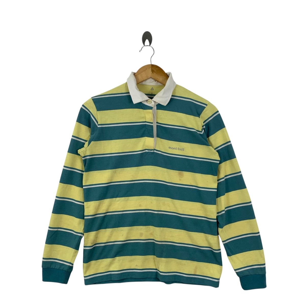 Montbell MONTBELL OUTDOOR Striped Design Studio Polo Rugby Tee Size US L / EU 52-54 / 3 - 4 Thumbnail