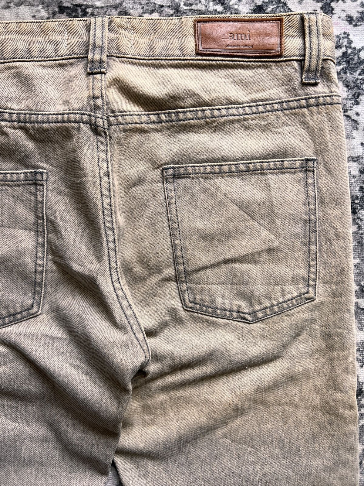 AMI AMI Beige Acid Wash Jeans Size US 32 / EU 48 - 9 Thumbnail