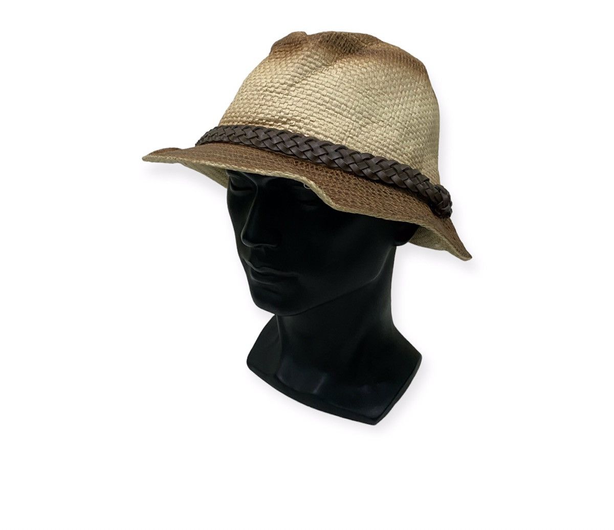image of Archival Clothing x Hat Milani Italy 100% Straw Material Bucket Hat in Brown, Men's
