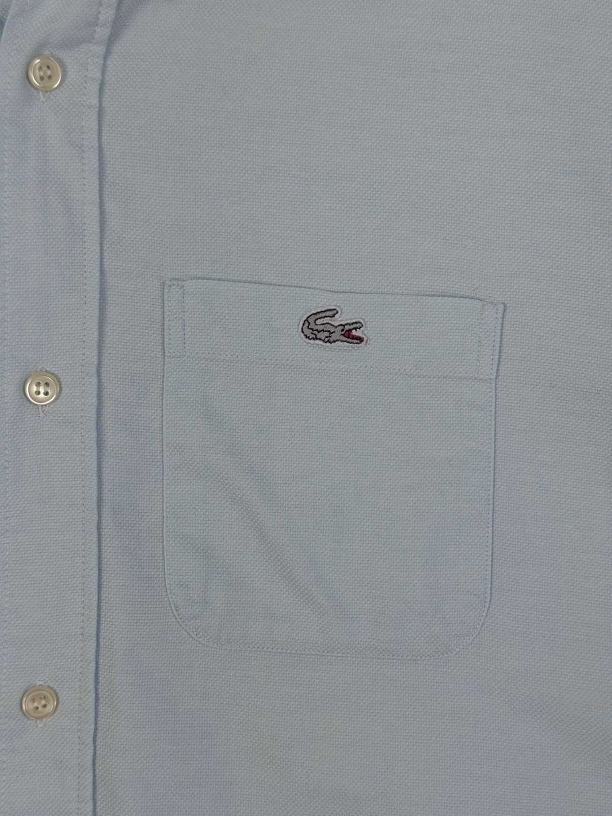 Lacoste × Vintage LACOSTE Vintage Chemise Blue White Logo Crocodile Shirt Size US XL / EU 56 / 4 - 5 Thumbnail