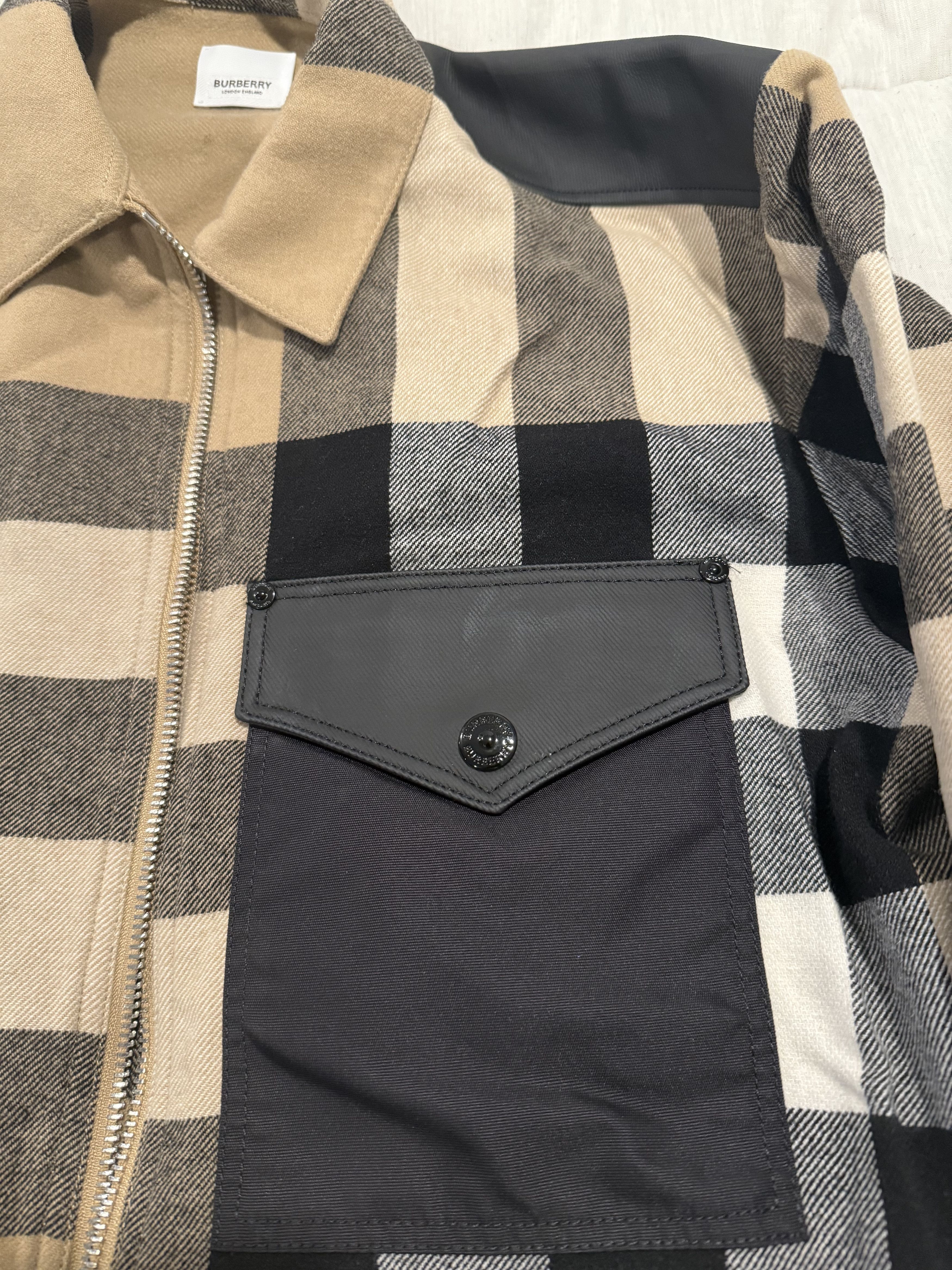Burberry Panel Check Wool Cotton Shirt Size US S / EU 44-46 / 1 - 9 Thumbnail