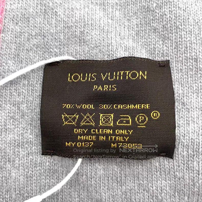 Louis Vuitton Louis Vuitton Pink gradient wool-cashmere knit scarf Size ONE SIZE - 7 Thumbnail