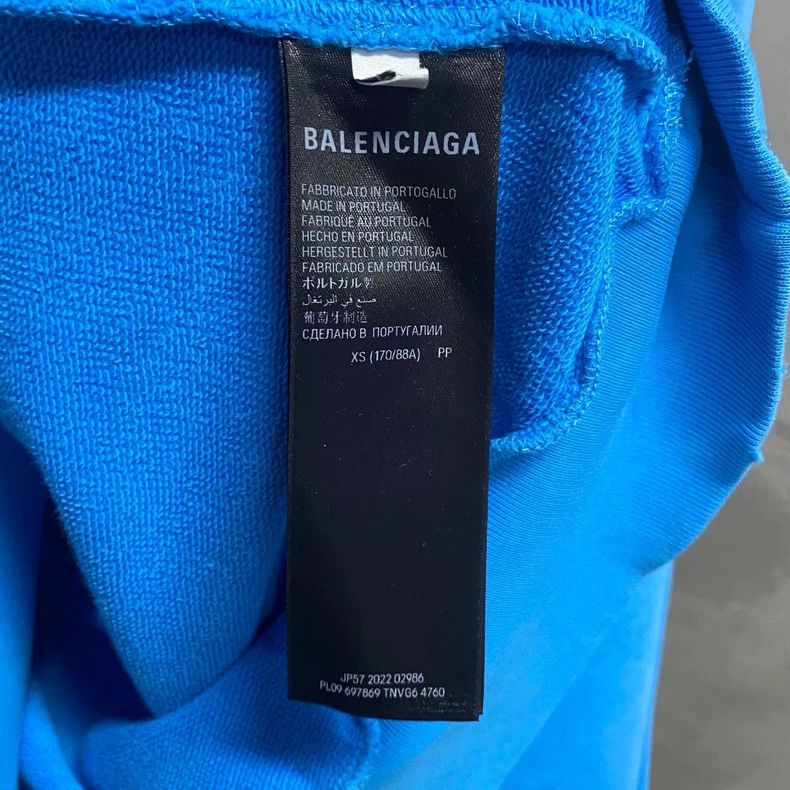Balenciaga Balenciaga Sky Blue Coke Pattern Logo Sweatshirt Size US XS / EU 42 / 0 - 7 Thumbnail