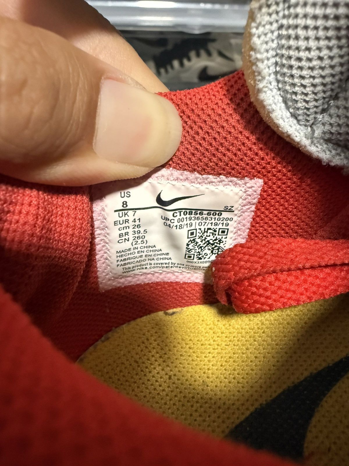 Nike × Off-White Off-White Nike Dunk Low University Red Size US 8 / EU 41 - 8 Thumbnail