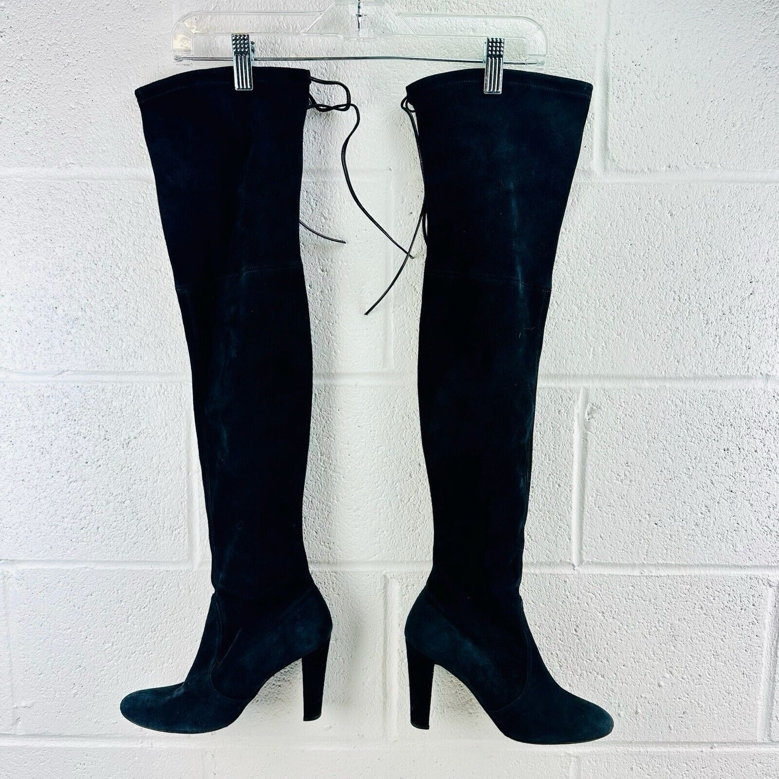 Stuart Weitzman Stuart Weitzman Highland Boots Black Suede Heeled Sz 5.5 Size US 5.5 / IT 35.5 - 2 Thumbnail