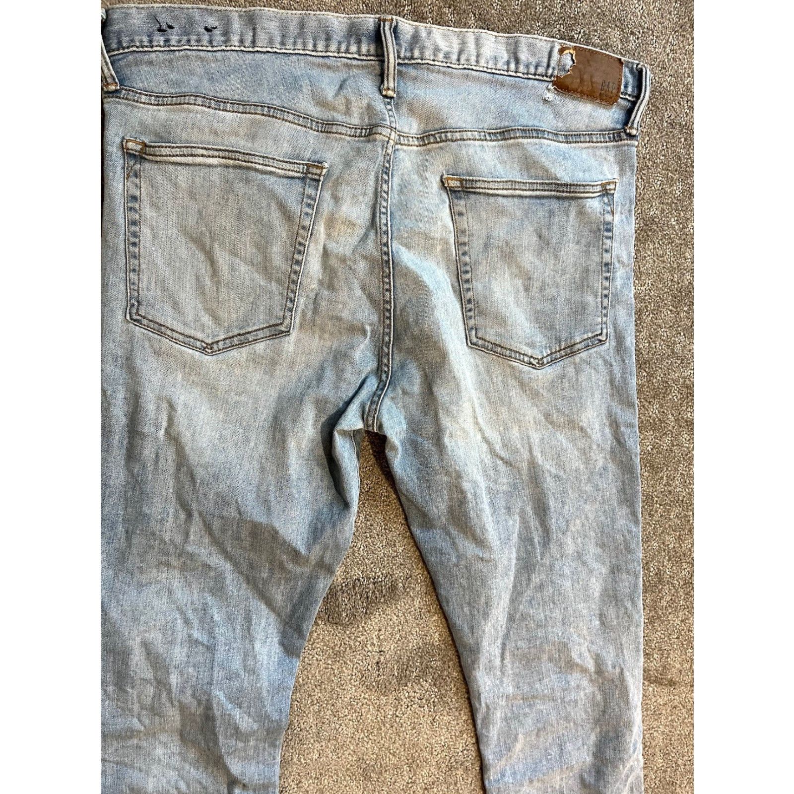 Gap Gap Jeans Mens 34X32 Blue Skinny Denim Pants Mid Rise Light Wash 5-Pocket Design Slim Modern Casual Mens Size US 34 / EU 50 - 2 Thumbnail
