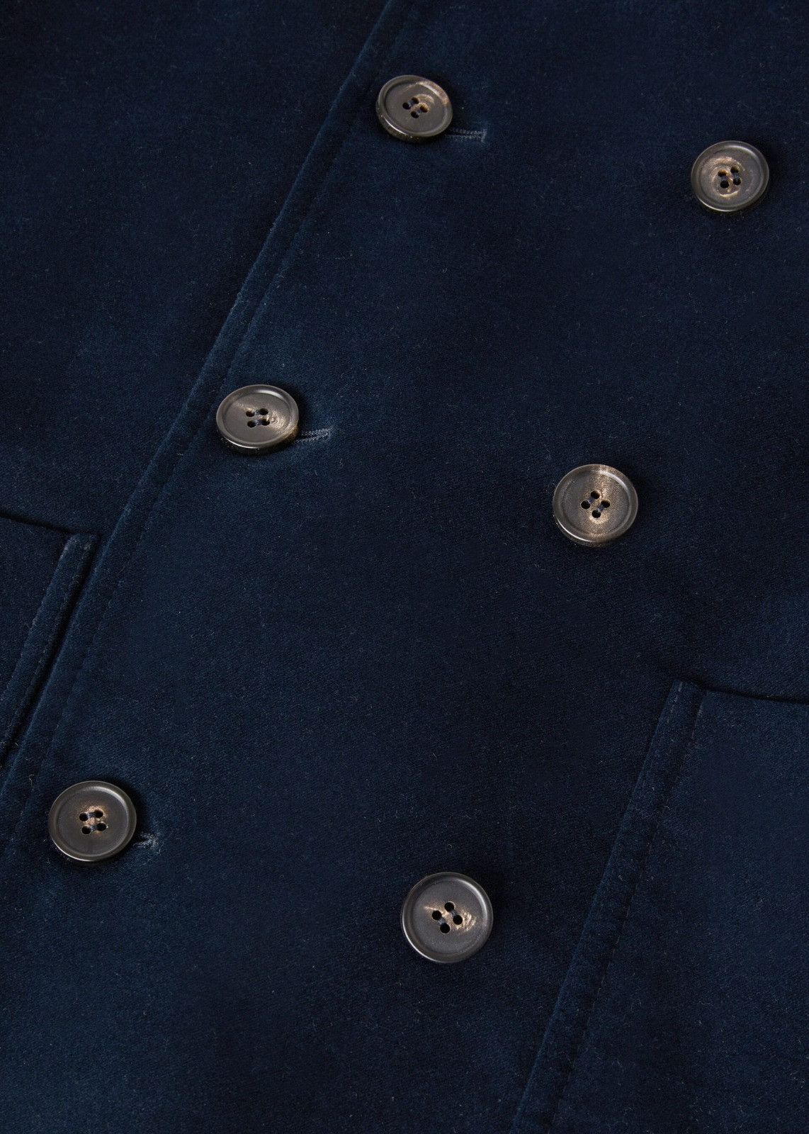 Loro Piana o1srvl11e0125 Esashi Velvet Peacoat in Navy Blue Size US L / EU 52-54 / 3 - 7 Thumbnail
