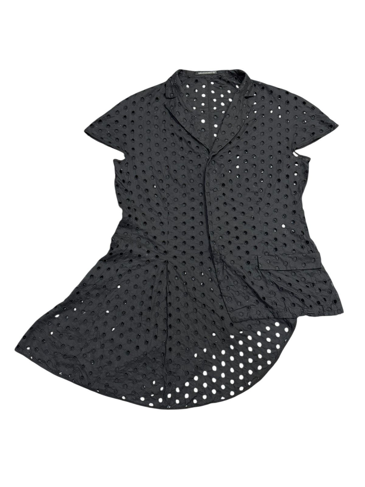 Yohji Yamamoto Yohji Yamamoto Dot Punching Asymmetric Blouse Size L / US 10 / IT 46 - 1 Thumbnail