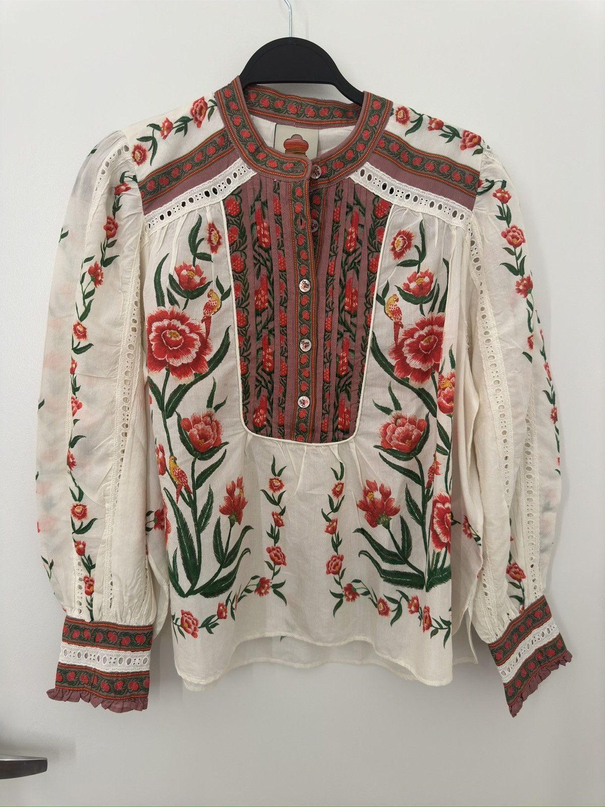 Farm Rio Farm Rio Ainika Floral Embroidered Shirt Size S / US 4 / IT 40 - 4 Thumbnail