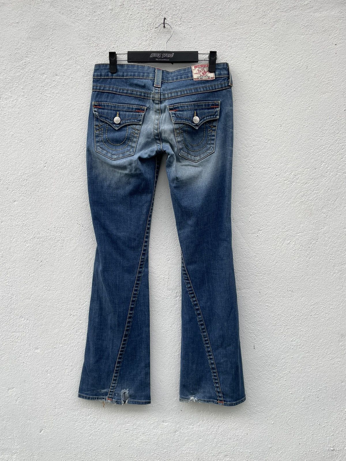 True Religion Vintage Y2K True Religion Flare Denim Jeans Size 31" - 9 Thumbnail