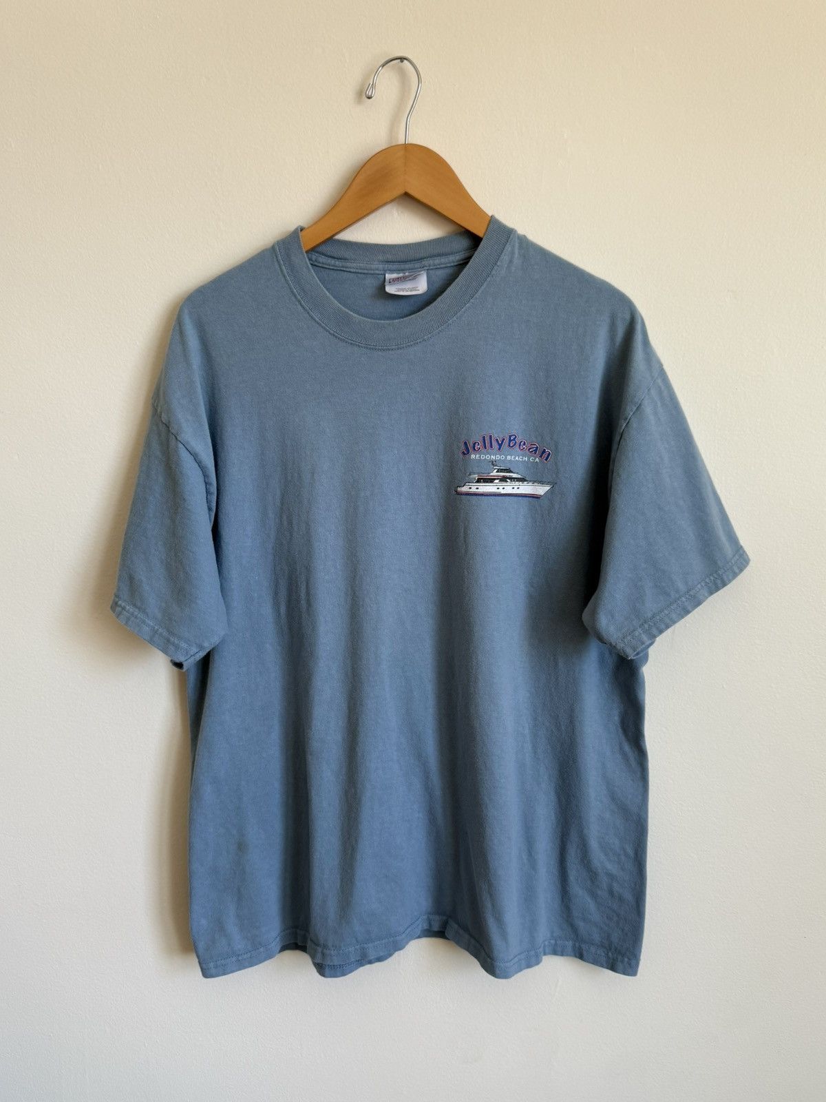 Vintage Jelly Bean Redondo Beach CA Boat T-Shirt Hanes Beefy-T Blue Size US XL / EU 56 / 4 - 1 Thumbnail