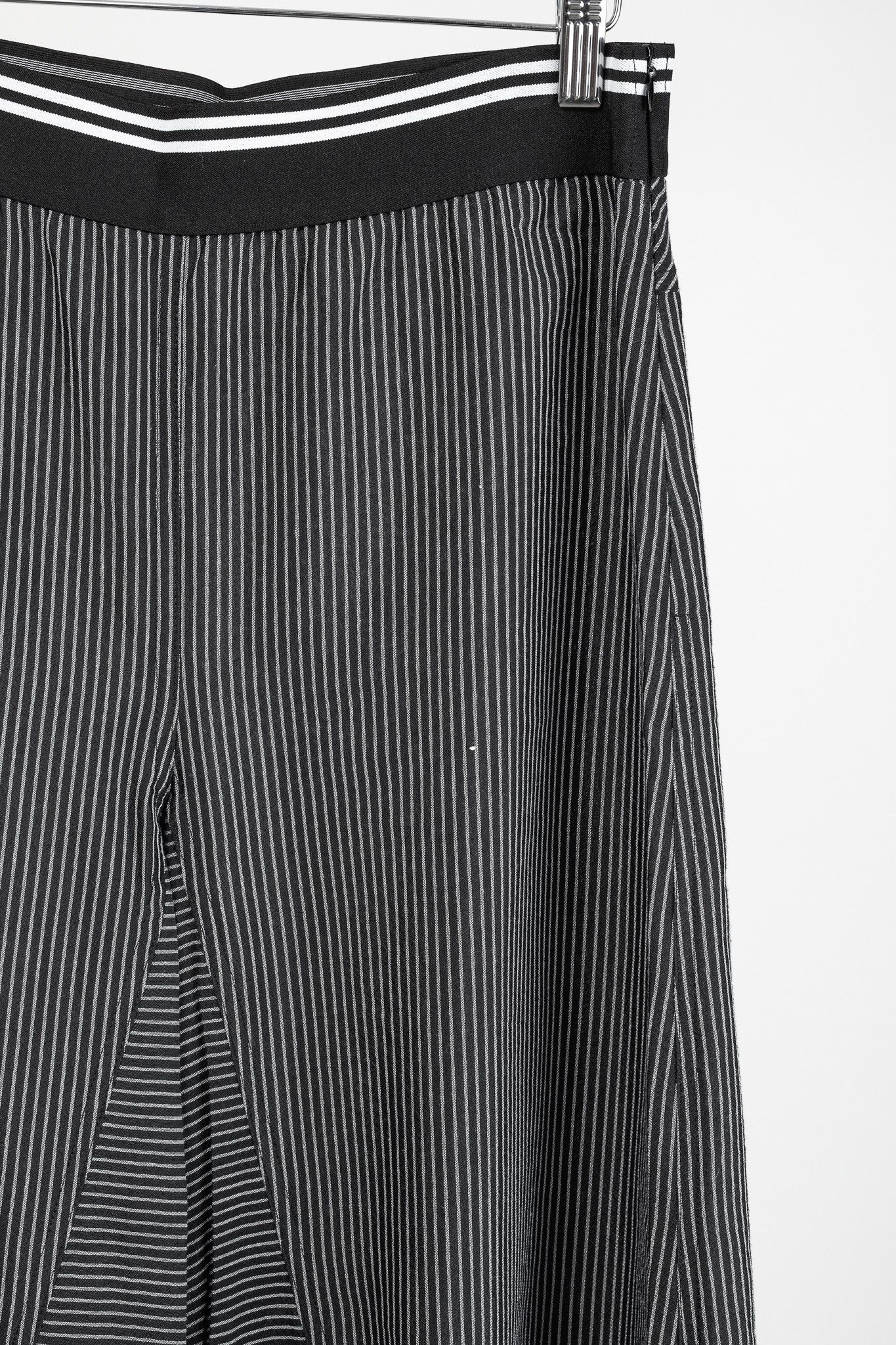Other Save The Queen SS/19 Black Pinstripe-Cotton Wide-Leg Pants Size 30" / US 8 / IT 44 - 4 Thumbnail