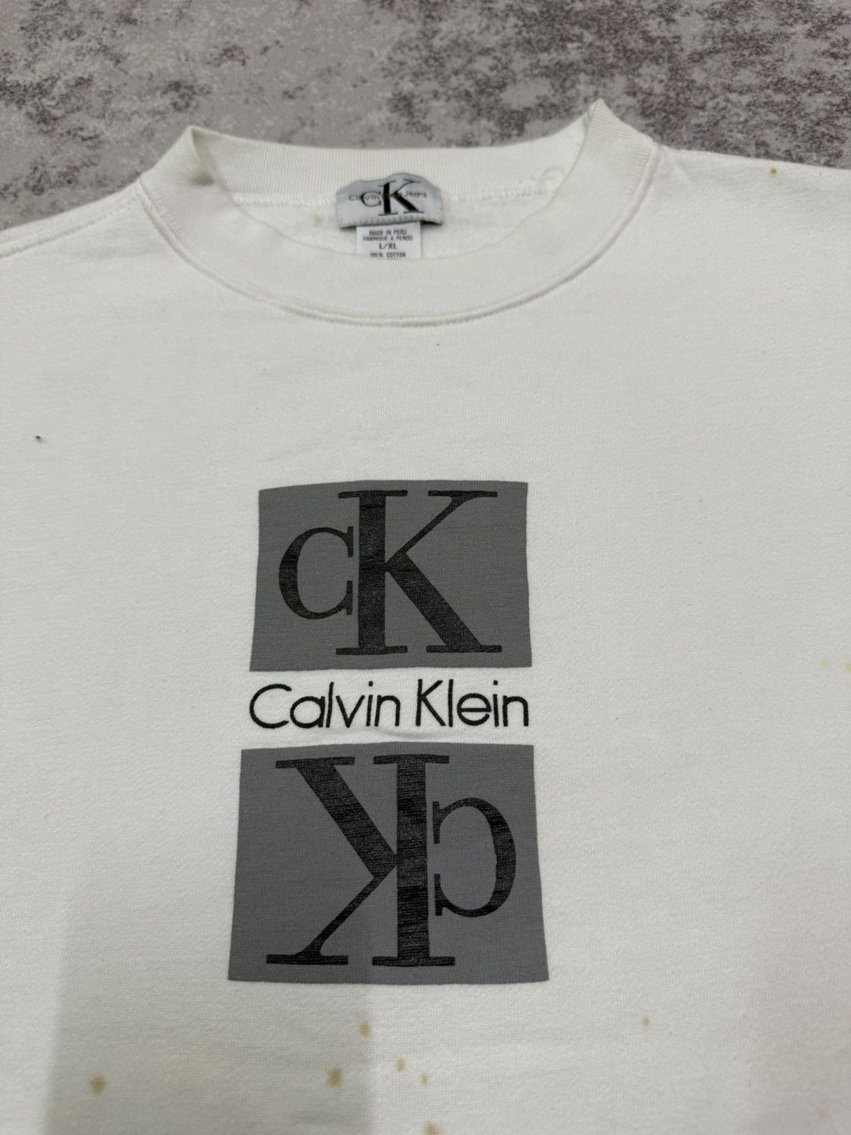 Calvin Klein Vintage Calvin Klein Biglogo Sweatshirt Size US M / EU 48-50 / 2 - 7 Thumbnail