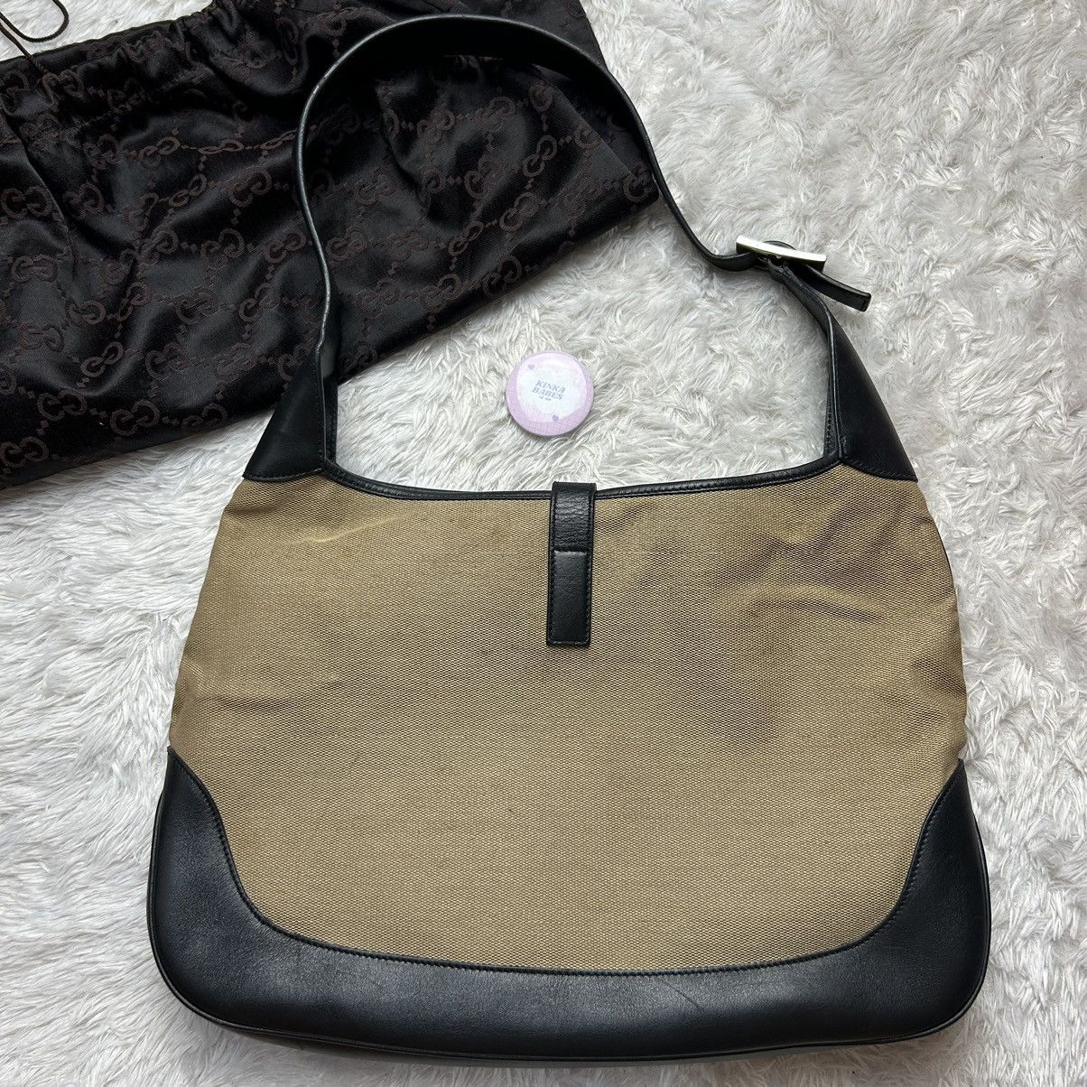 Gucci Gucci Jackie Brown nude black leather shoulderbag Size ONE SIZE - 3 Thumbnail