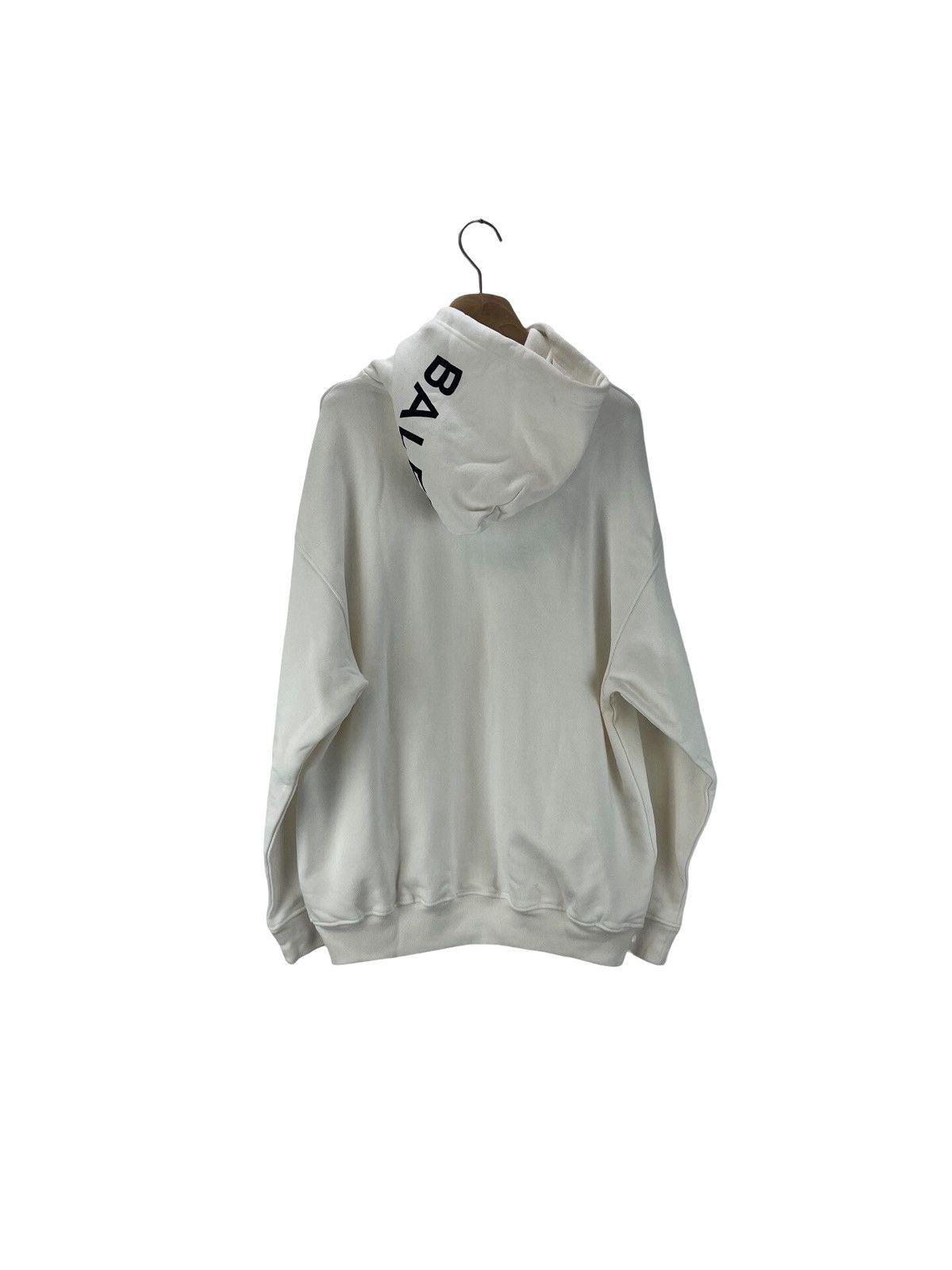 Balenciaga Balenciaga Logo Hoodie 'White' Size US M / EU 48-50 / 2 - 1 Thumbnail