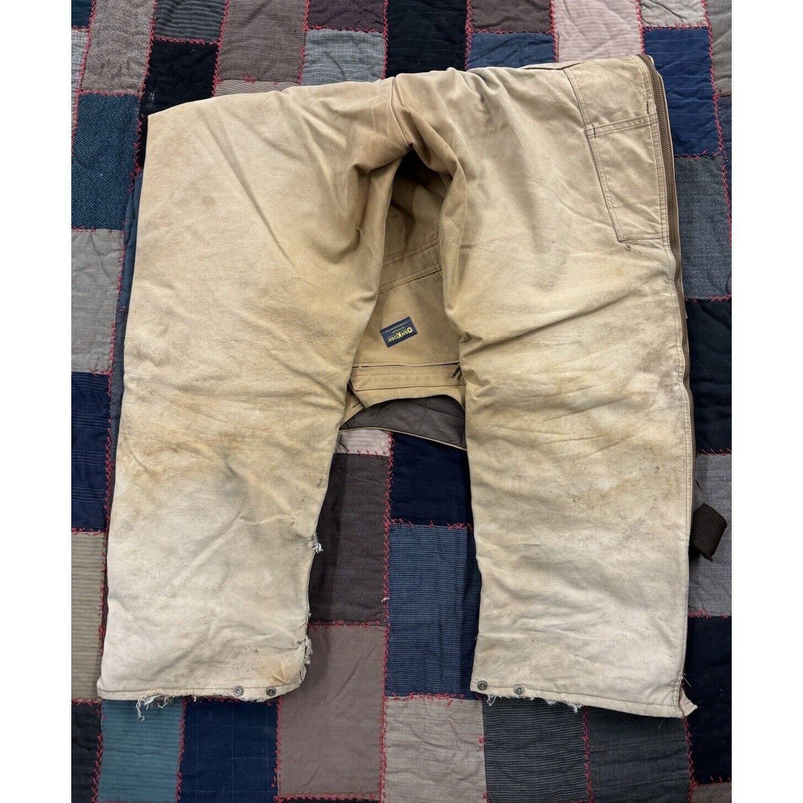 Oshkosh Vintage 60s Talon Oshkosh Bib Leather Double Knees W44 X L30 Size US 44 / EU 60 - 10 Thumbnail