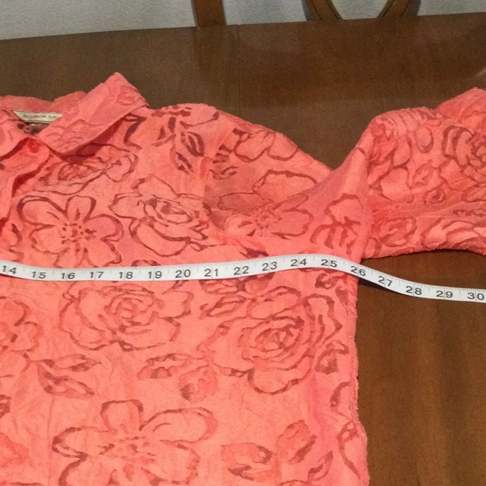 Other Allison Daley Pink Sheer Button Front 3/4 Sleeve Blouse 18 Size XXL / US 16-18 / IT 52-54 - 13 Thumbnail