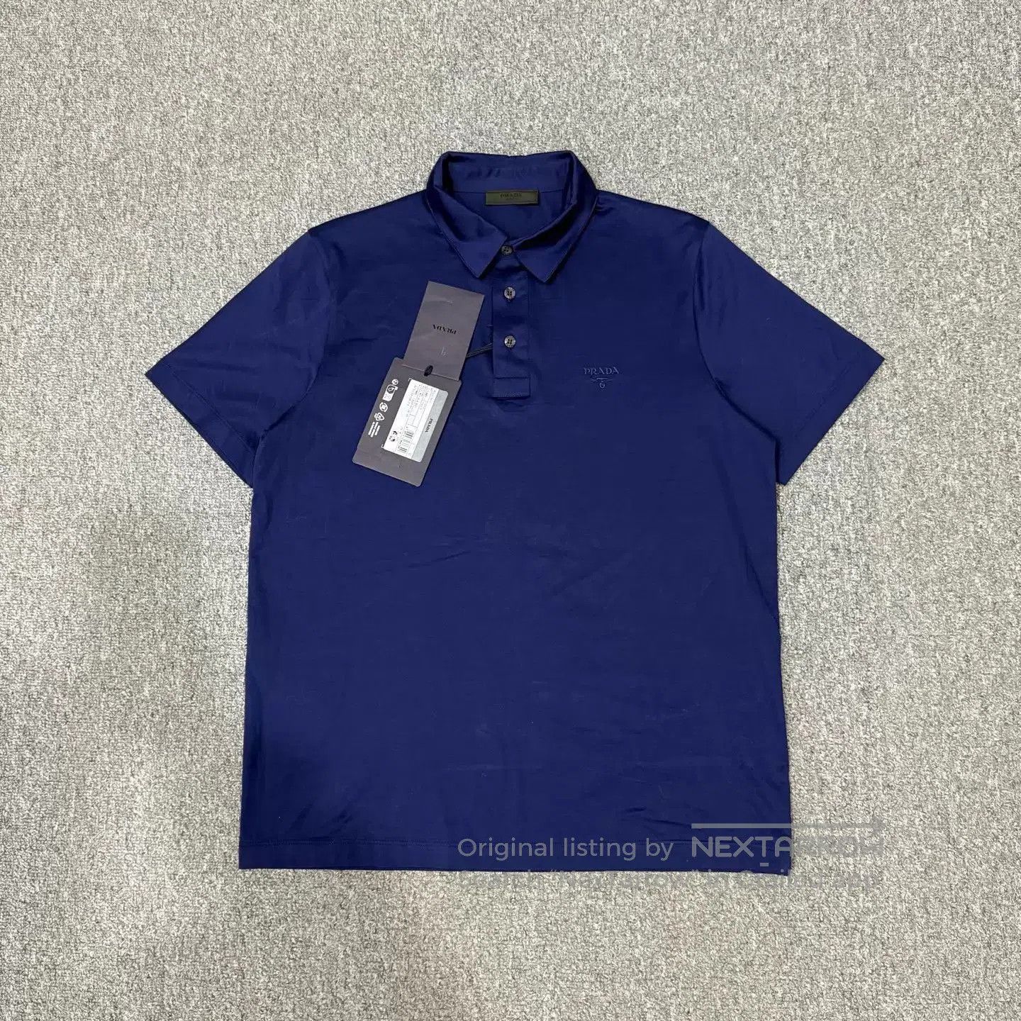 Prada Blue Short Sleeve Polo Shirt. Size US M / EU 48-50 / 2 - 2 Thumbnail