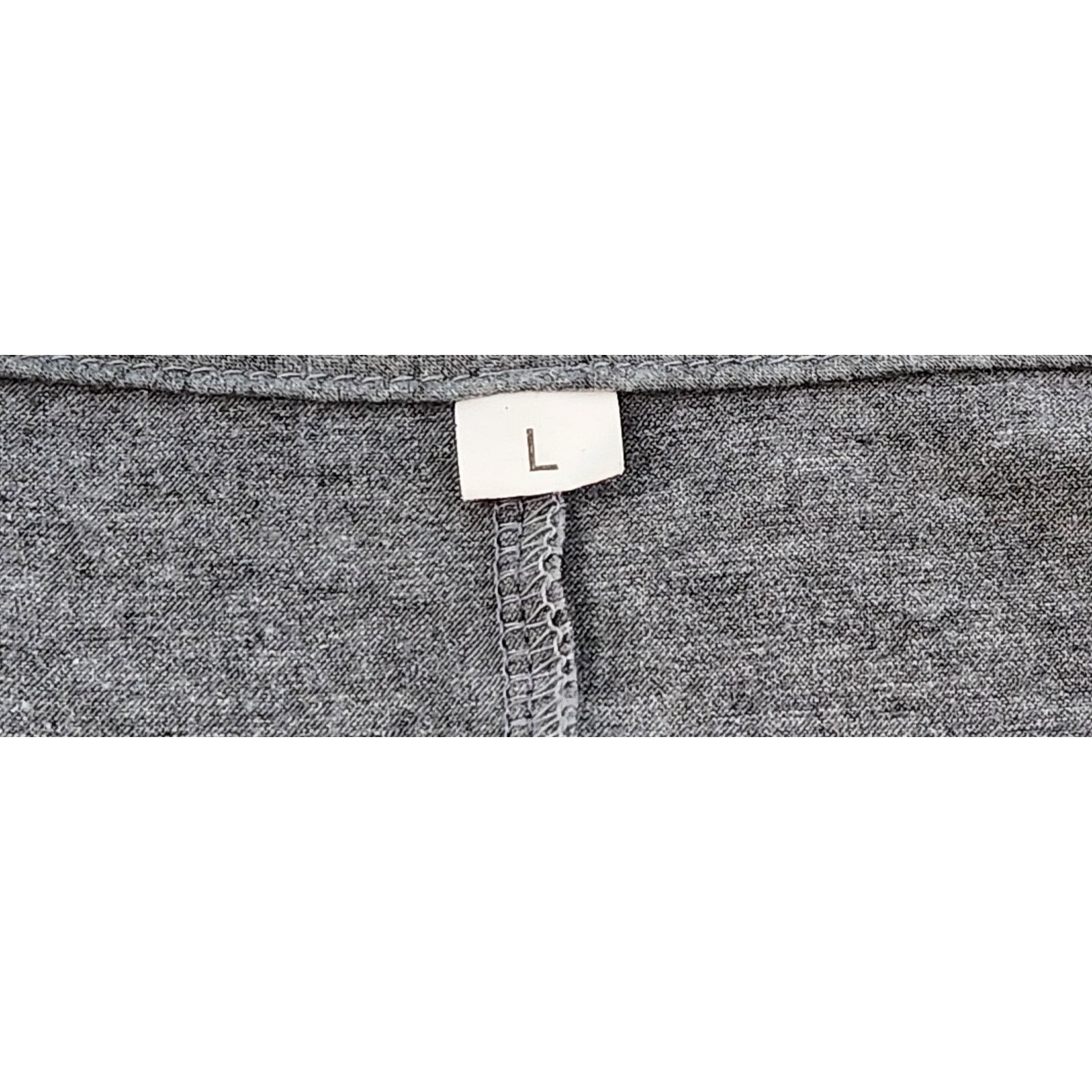 Other Gray Heathered Long Sleeves Layered Look Top Large Stretch Size L / US 10 / IT 46 - 5 Thumbnail