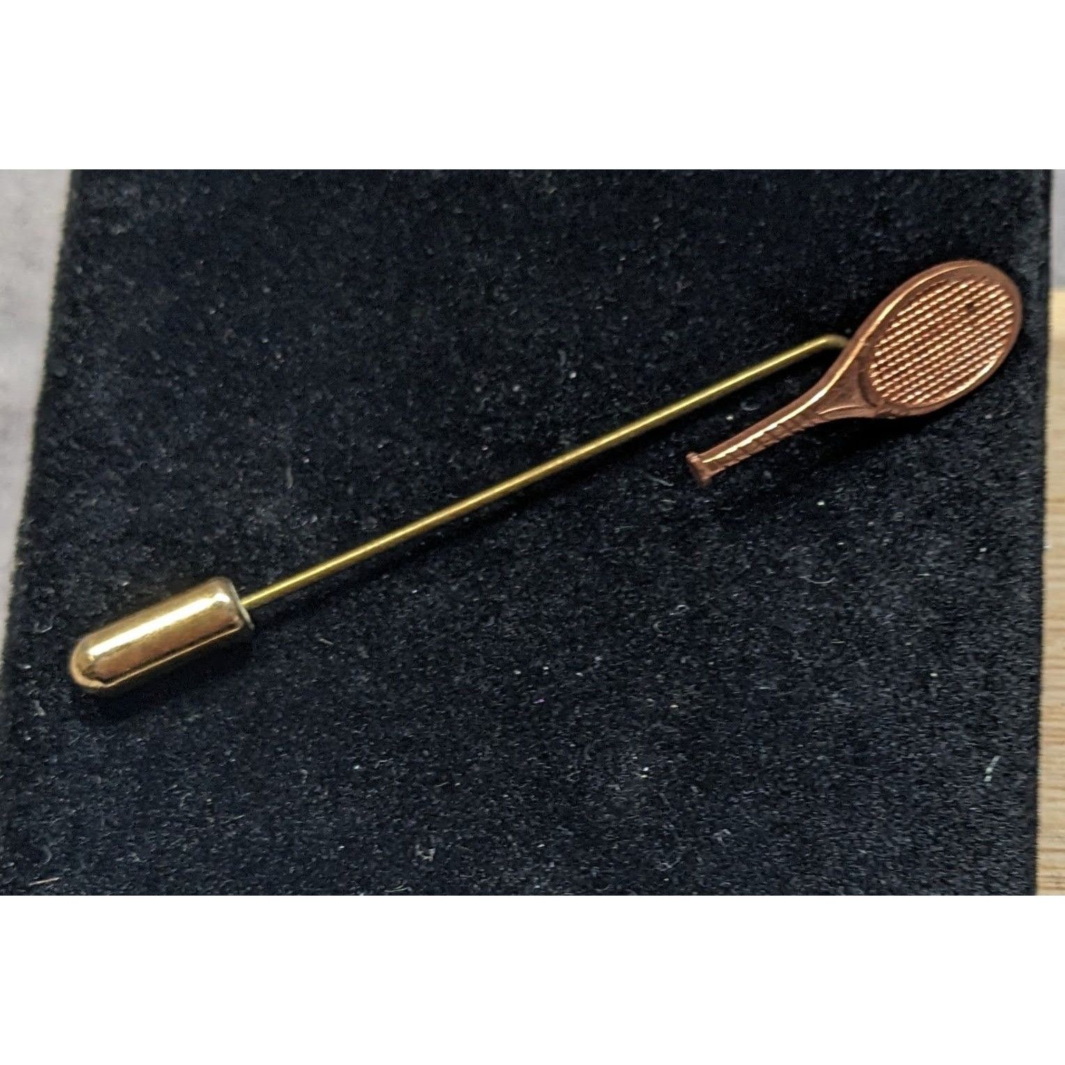 Other Vintage Copper Tone Tennis Racket Stick Pin Size ONE SIZE - 3 Thumbnail