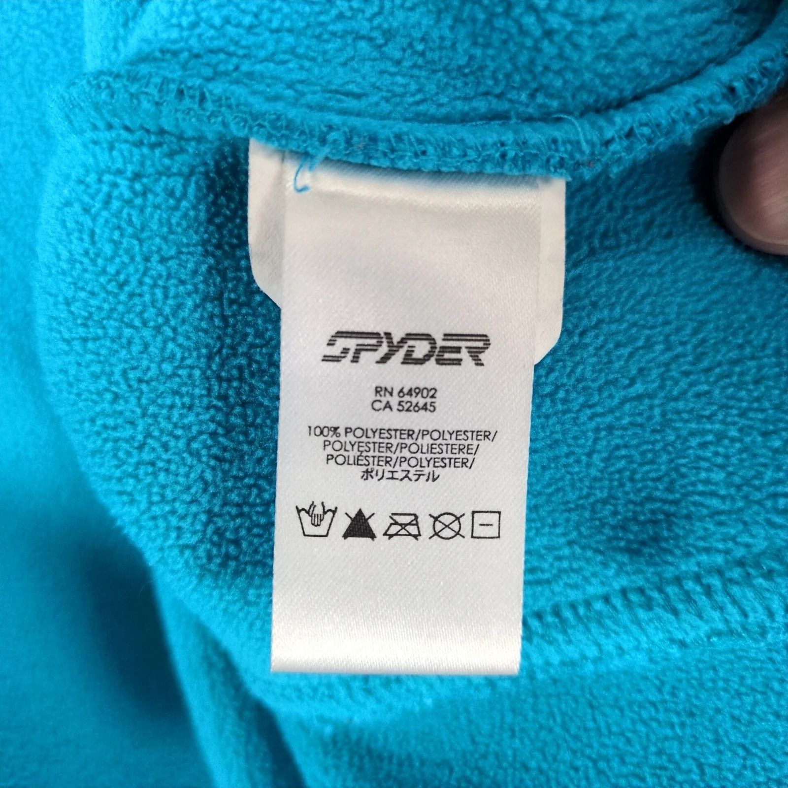 Spyder Spyder Blue Textured Full Zip Jacket Women's L Athletic Fit Size L / US 10 / IT 46 - 4 Thumbnail