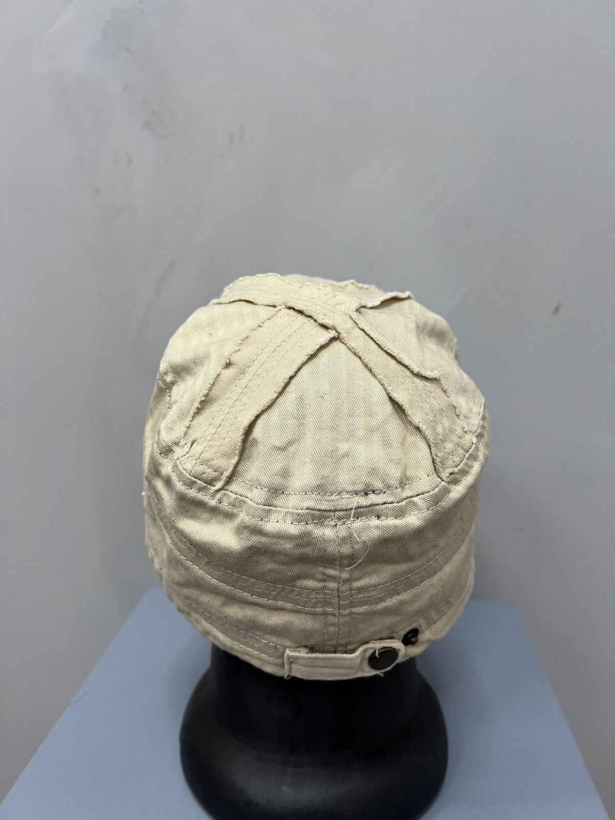 Emporio Armani × Le Grande Bleu (L.G.B.) SALE💣💣 Distressed Y2K Cadet Hat Avante Garde Size ONE SIZE - 5 Thumbnail