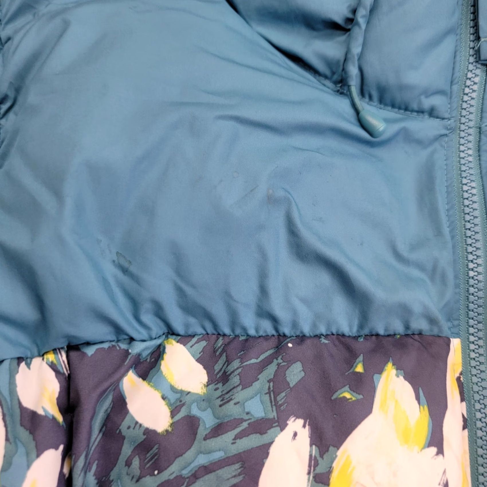 Vintage VINTAGE: No (not vintage) Columbia Jacket Womens XL Teal Blue Hooded Puffer Insulated Floral Winter Coat Size XL / US 12-14 / IT 48-50 - 4 Thumbnail