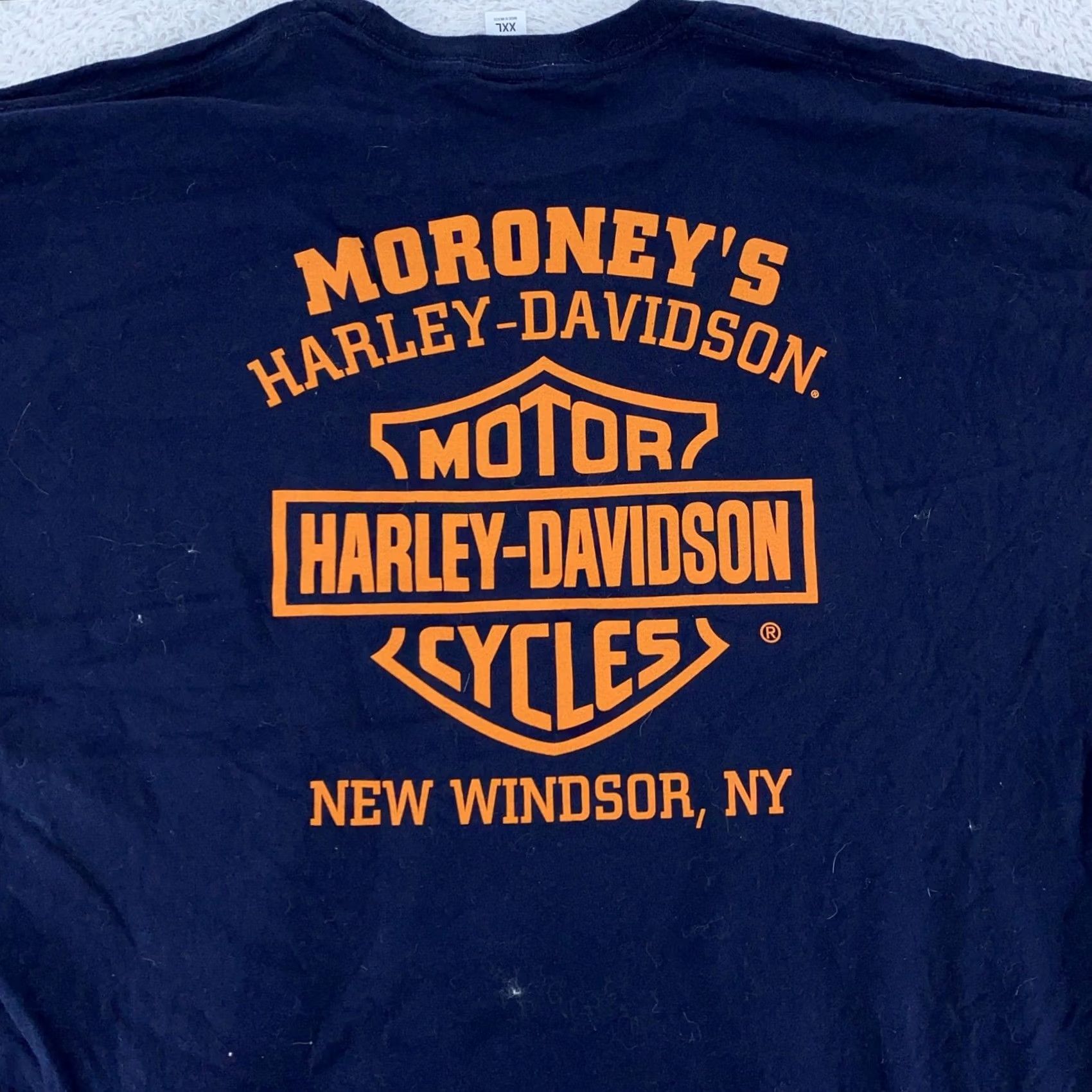 Harley Davidson Harley-Davidson Pocket Shirt Mens XL Blue Motorcycle Skull Logo Graphic Print Short Sleeve Crew Neck Made in Mexico Size US XL / EU 56 / 4 - 2 Thumbnail