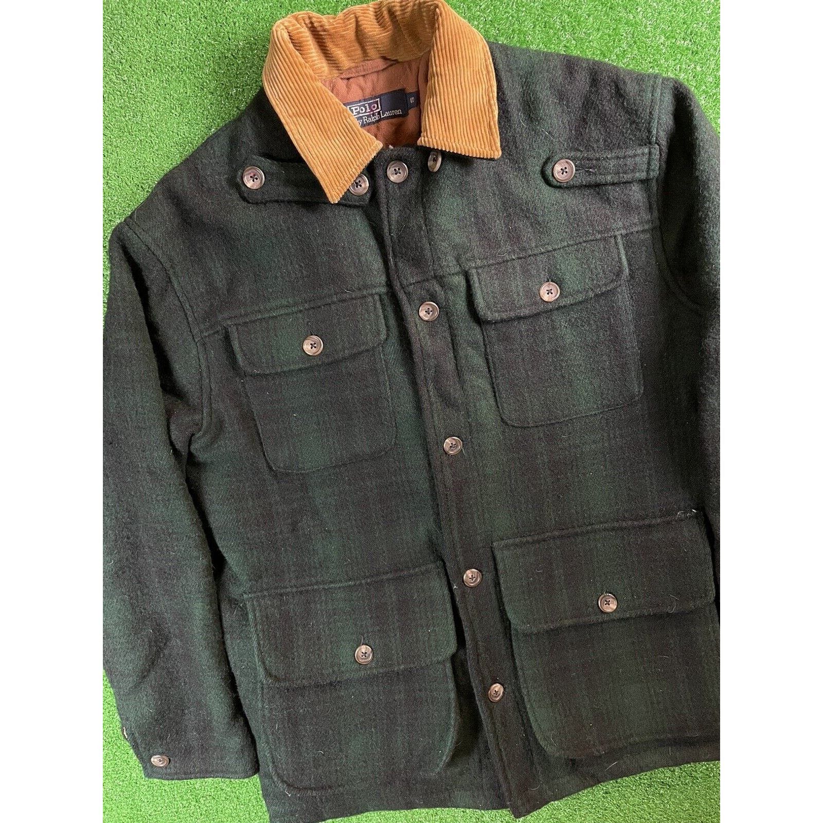image of Vintage Polo Ralph Laurent Green Plaid Medium Mackinaw Jacket, Men's