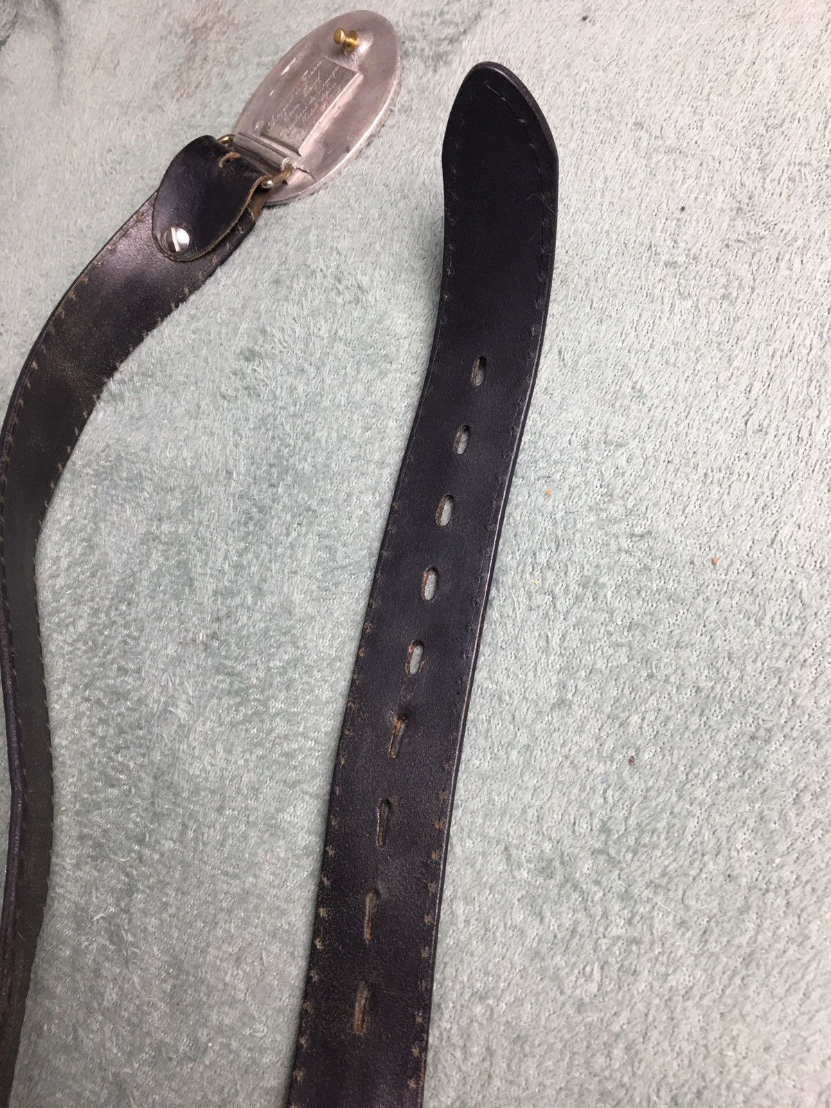 Sendra × Vintage SENDRA Vintage Embroidery Leather Ceramic Buckle Belt Sz 100 Size ONE SIZE - 16 Thumbnail