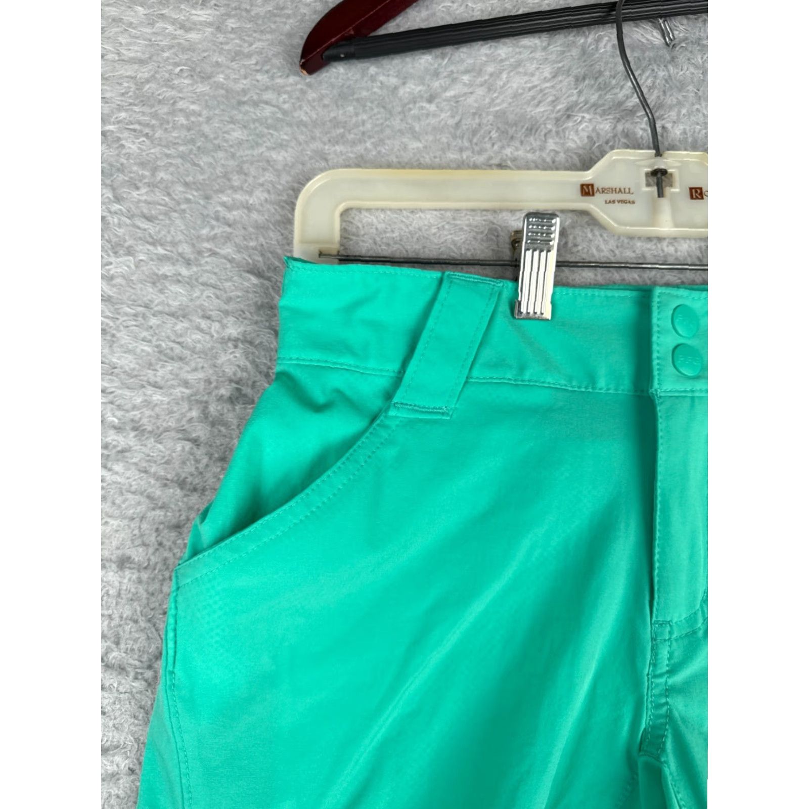Vintage Columbia Shorts Womens 2 Teal PFG Chino Nylon Blend Boating Fishing Casual 28x5 Size 26" / US 2 / IT 38 - 4 Thumbnail