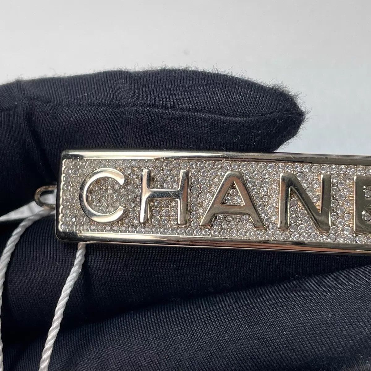 Chanel Chanel 2021 Gold Full Diamond CHANE Alloy Barrette Size ONE SIZE - 1 Thumbnail