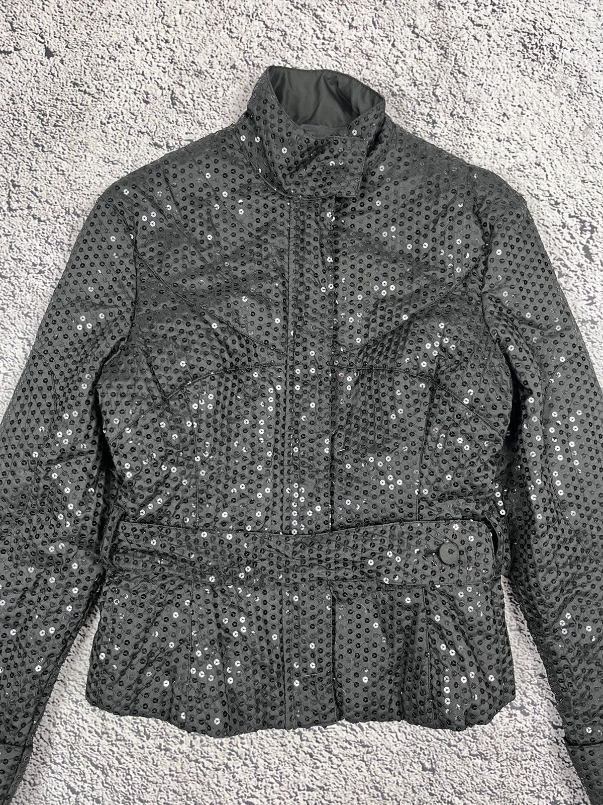 Japanese Brand Luxury Sequin Quilted Jacket Vintage Glamour DG Style Size S / US 4 / IT 40 - 4 Thumbnail