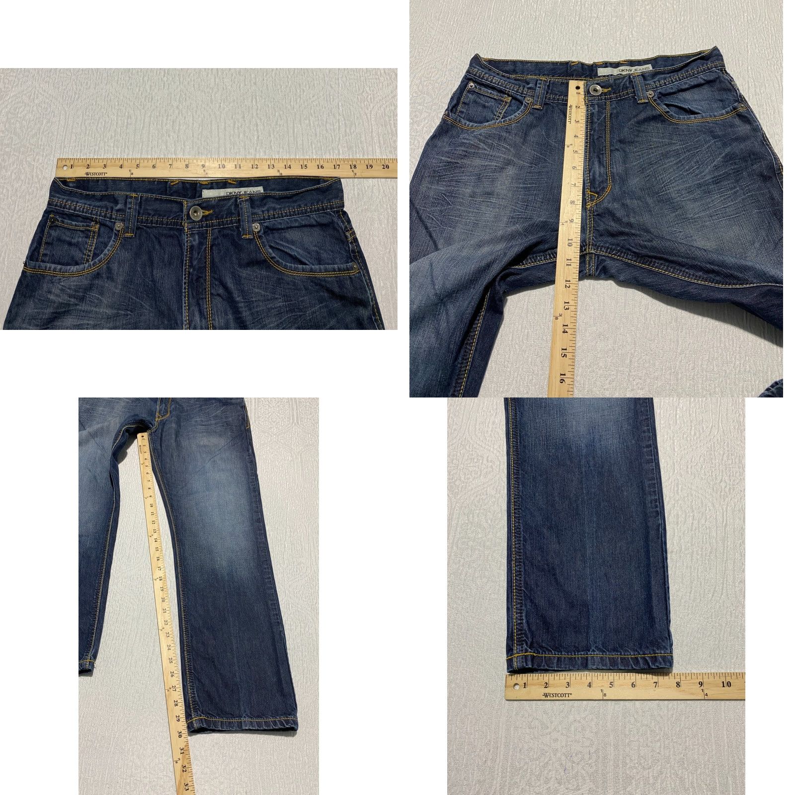 DKNY DKNY Jeans Men’s Size 34×30 Blue Embroidered Pockets Denim Straight 34 30 in Inseam Regular N/A Size US 34 / EU 50 - 8 Thumbnail