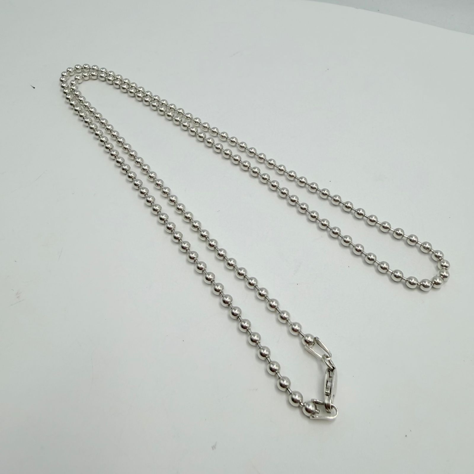 Sterling Silver Vintage 925 Sterling Silver Bead Chain Necklace Size ONE SIZE - 1 Thumbnail