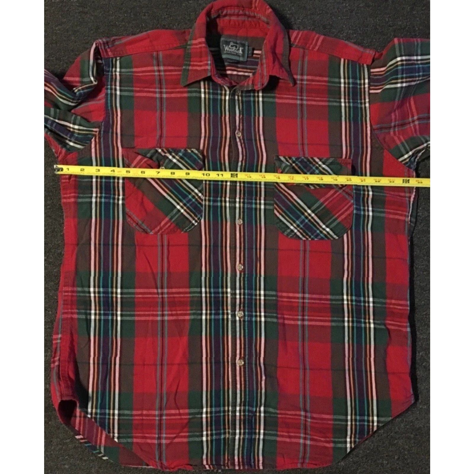 Vintage VINTAGE Woolrich Shirt L USA Plaid Flannel 90s 80s Red Cotton Long Sleeve Button-Up Men Size US L / EU 52-54 / 3 - 4 Thumbnail