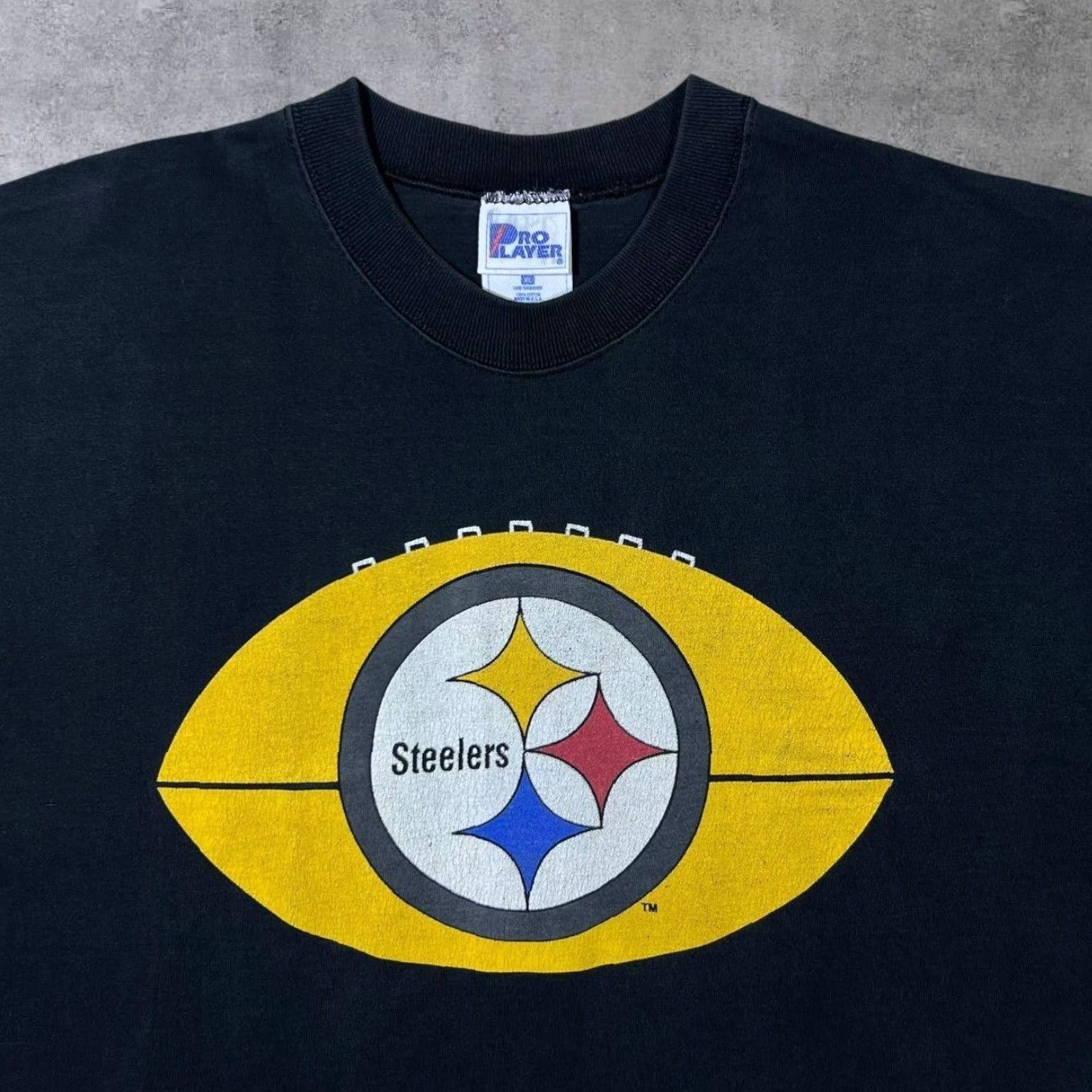 Pro Player VINTAGE Pro Player NFL Experience 1996 Pittsburgh Steelers Football T-Shirt XL Mens Black Graphic Print Front Back Size US XL / EU 56 / 4 - 4 Thumbnail