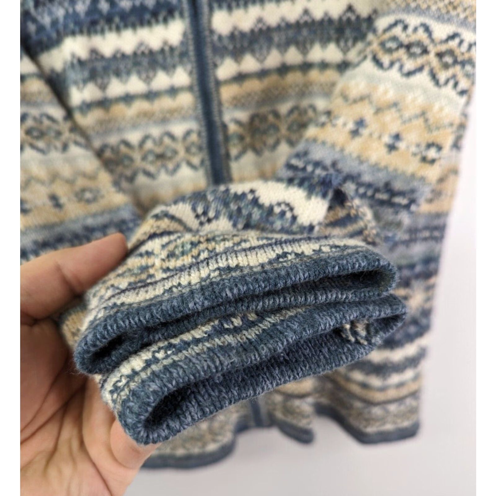 Vintage VTG Tiara International Full Zip Cardigan Sweater Jacket Fair Isle Size Small Size S / US 4 / IT 40 - 3 Thumbnail