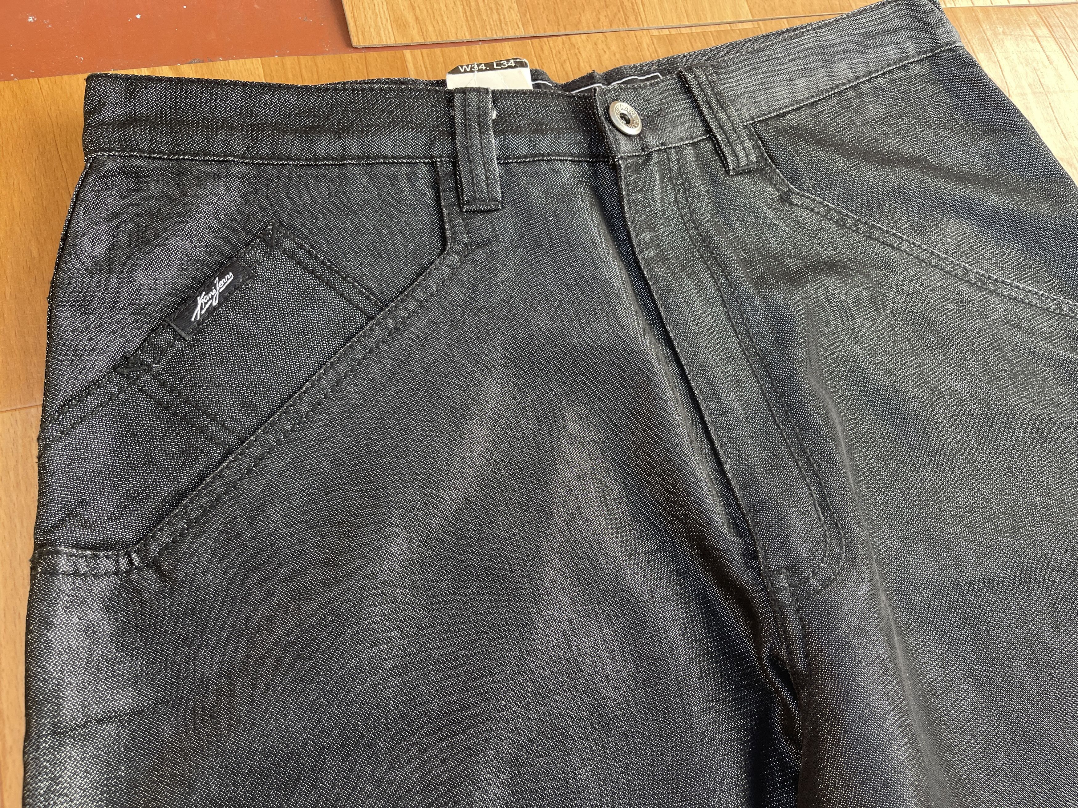 Karl Kani KARL KANI jeans shiny vintage baggy jeans silver metallic 34 Size US 34 / EU 50 - 10 Thumbnail