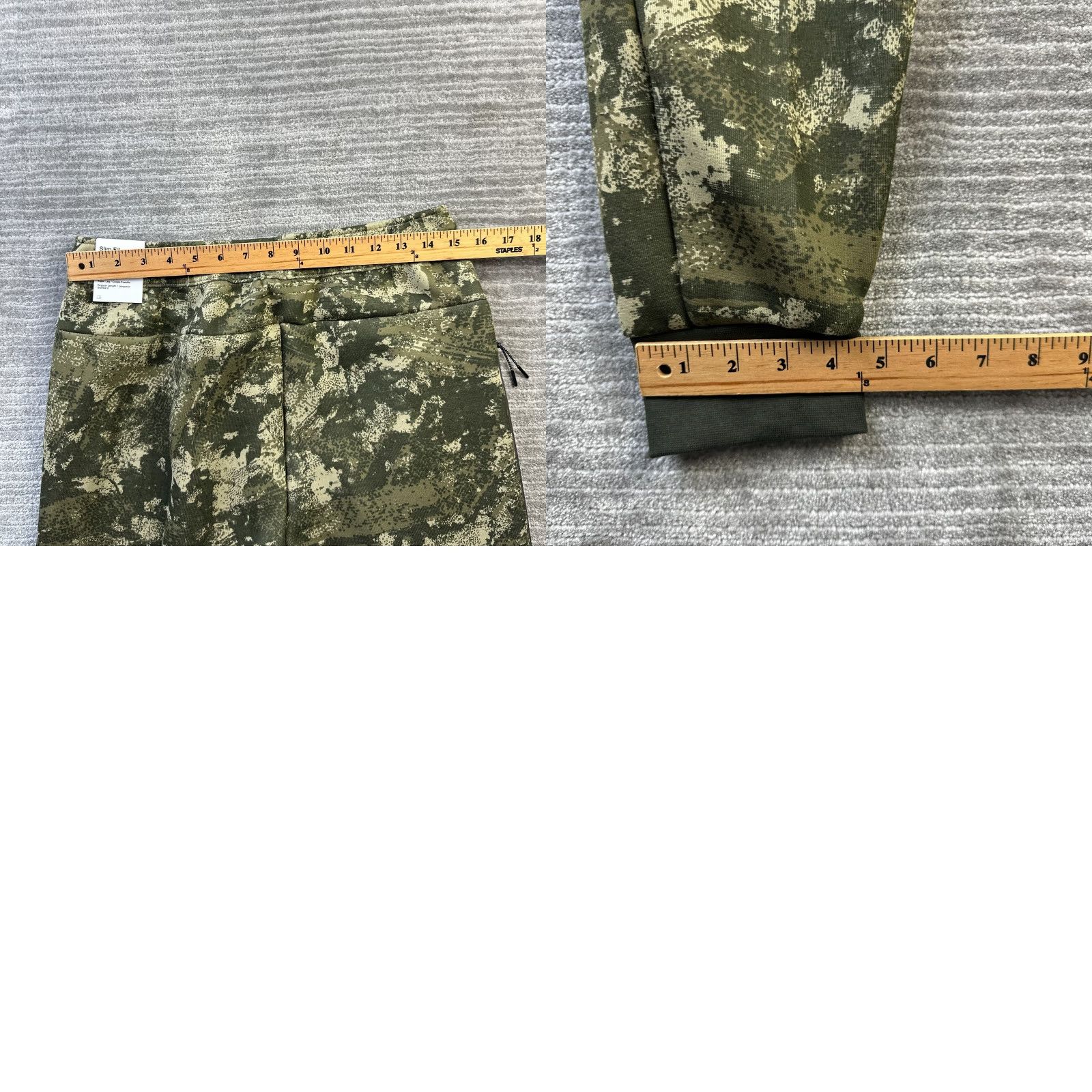 Nike Nike Tech Fleece Pants Mens Medium Green Camouflage Jogger Sweatpants Size US 30 / EU 46 - 9 Thumbnail