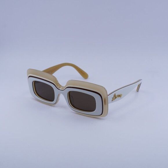 NEW LW40139U 25E, LOEWE SUNGLASSES SQUARE WHITE CREAM EYEWEAR LOEWE NEW LW40139U 25E, LOEWE SUNGLASSES SQUARE WHITE CREAM  main image 4