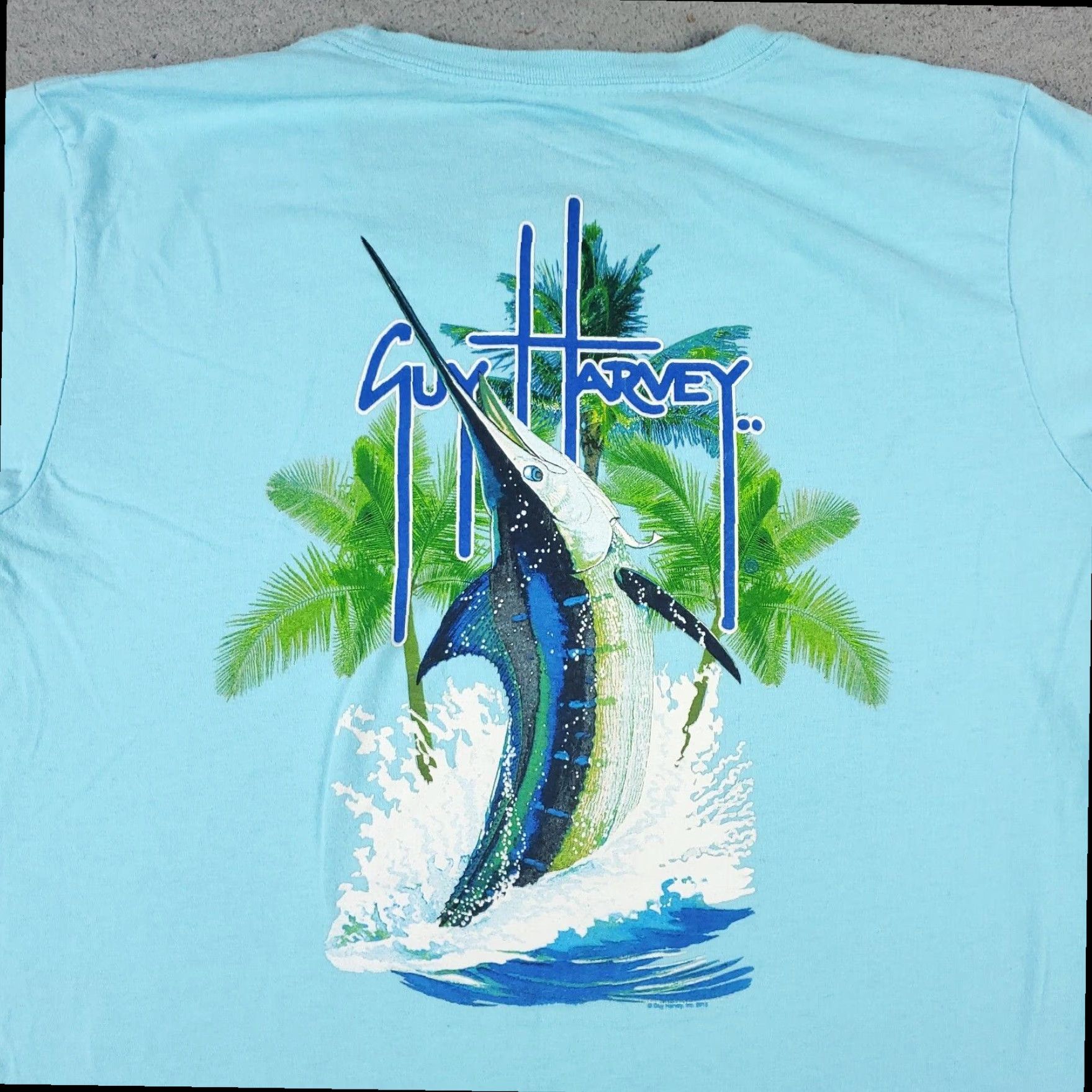 Guy Harvey Guy Harvey Blue Marlin Graphic T Shirt Womens Large Short Sleeve Crew Neck Size L / US 10 / IT 46 - 7 Thumbnail