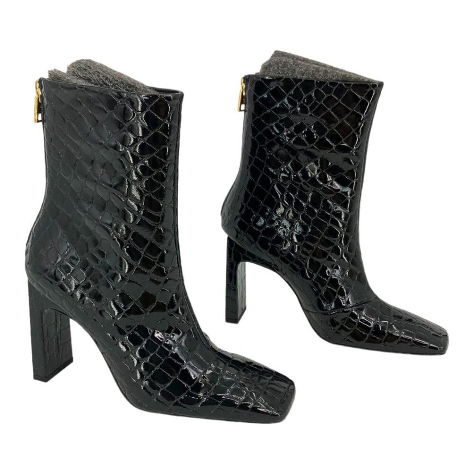 Good American Good American Black Embossed Booties Size 5 NWT $249 MSRP Size US 5 / IT 35 - 3 Thumbnail