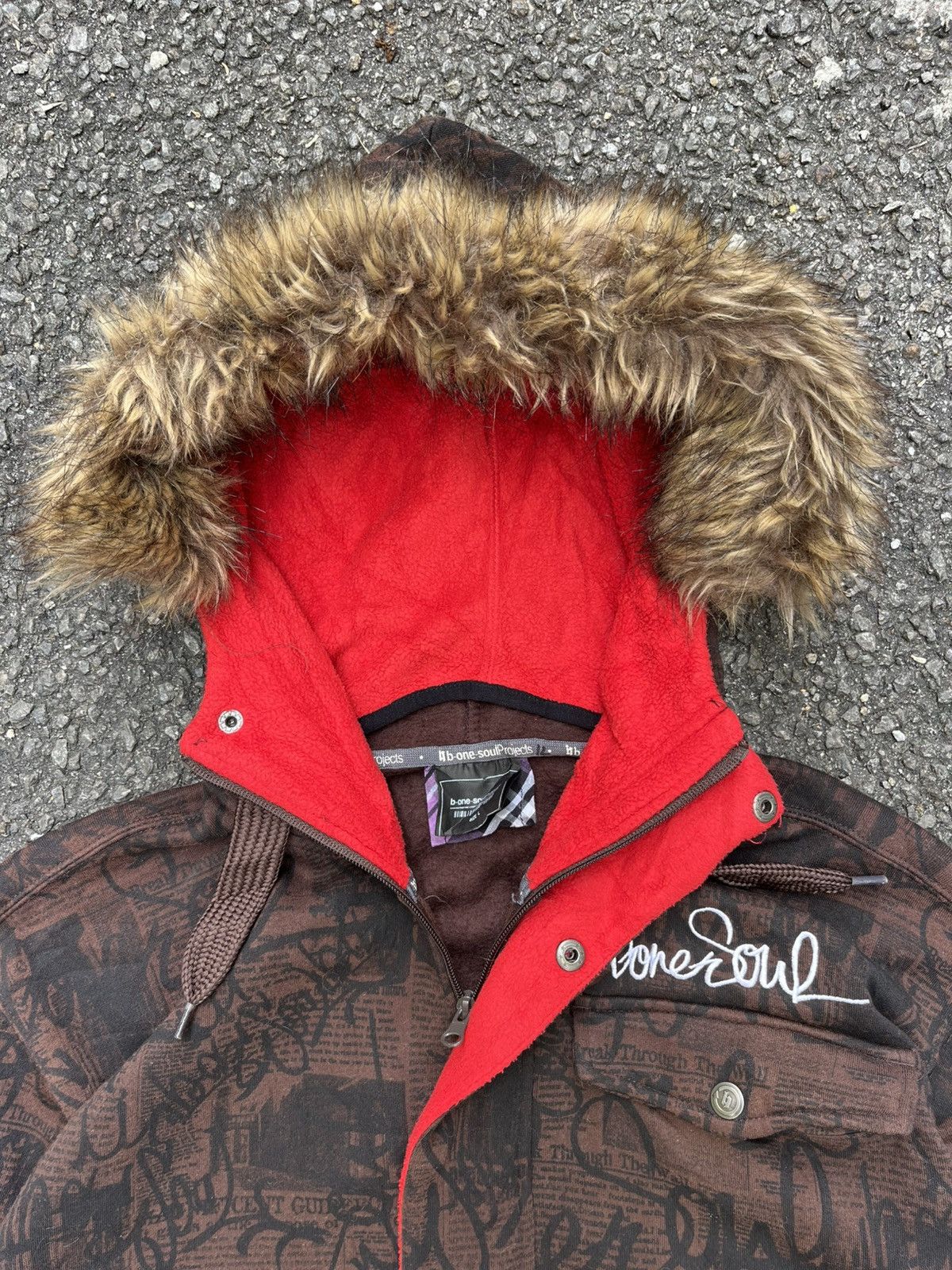 GOSTAR DE FUGA Poem Fur Hoodie B One Soul Jacket Lgb Cyber Grunge Punk Size US L / EU 52-54 / 3 - 6 Thumbnail