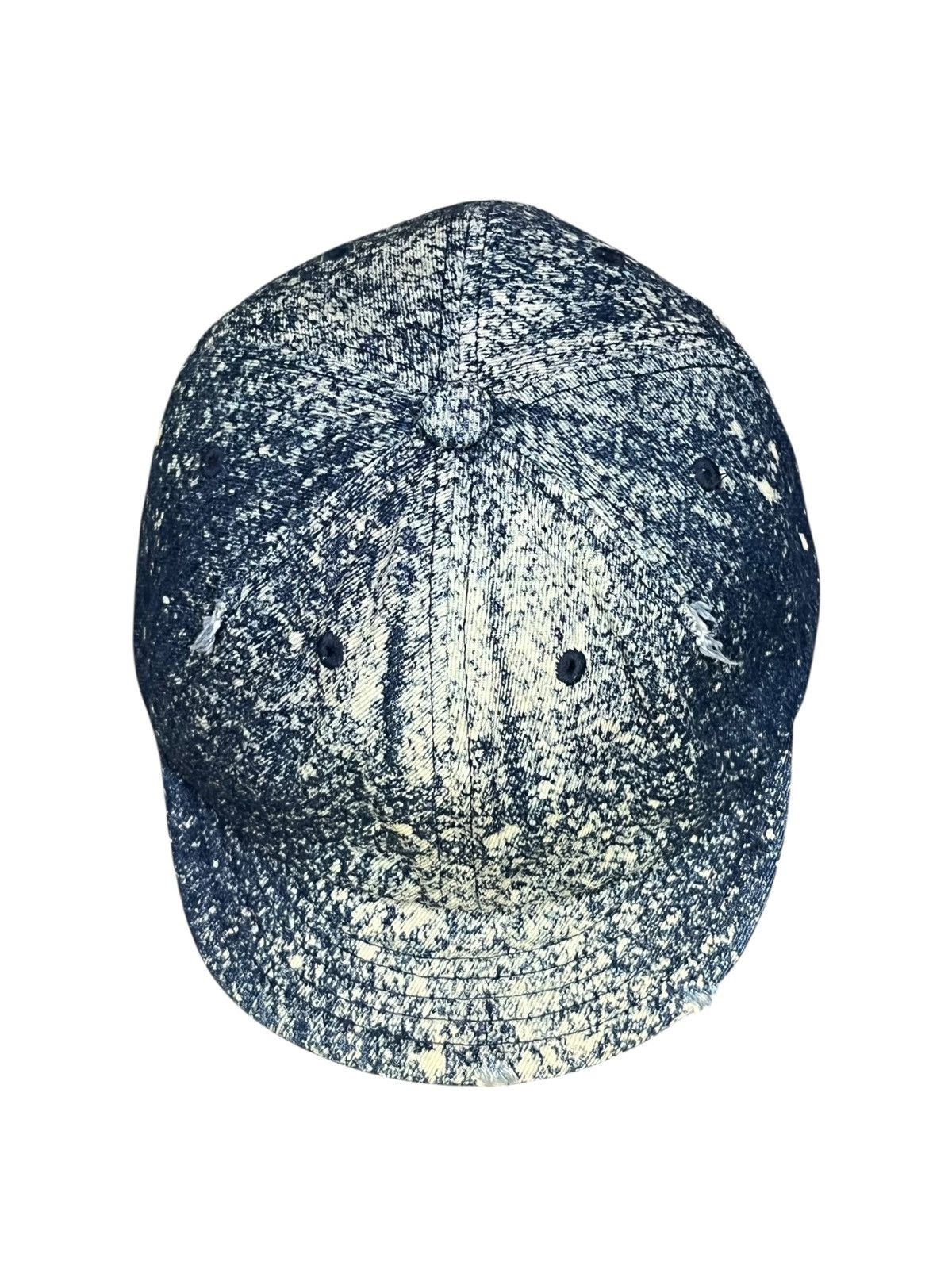 Indigo Grunge Art Spilled Paint Indigo Short Brim Hat Kapital Style Size ONE SIZE - 8 Thumbnail